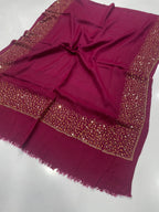 Fine Pashmina Saroski Work Stoles