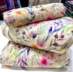 CHICKEN KARI SHIRT WITH PRINTED TROUSER & CHIFFON SOFT EMBROIDERY DUPATA