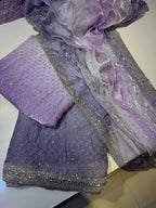 Double Shade Chan Cutdana Shesha Silk 3 Pcs Suit