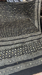 Organic Natural Dying Block Print Dopatay With Mukash Korean Shamooz Pay