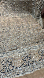 Organic Natural Dying Block Print Dopatay With Mukash Korean Shamooz Pay