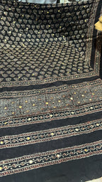 Organic Natural Dying Block Print Dopatay With Mukash Korean Shamooz Pay