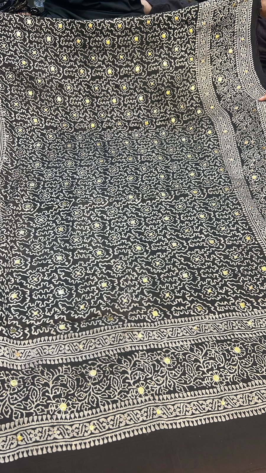 Organic Natural Dying Block Print Dopatay With Mukash Korean Shamooz Pay