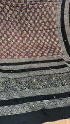 Organic Natural Dying Block Print Dopatay With Mukash Korean Shamooz Pay