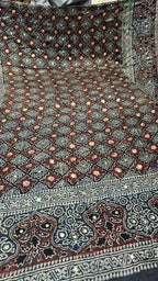 Organic Natural Dying Block Print Dopatay With Mukash Korean Shamooz Pay