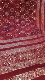 Organic Natural Dying Block Print Dopatay With Mukash Korean Shamooz Pay