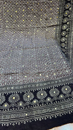 Organic Natural Dying Block Print Dopatay With Mukash Korean Shamooz Pay