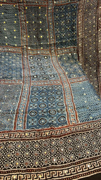 Organic Natural Dying Block Print Dopatay With Mukash Korean Shamooz Pay