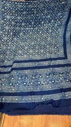 Organic Natural Dying Block Print Dopatay With Mukash Korean Shamooz Pay