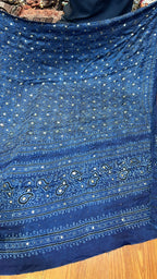 Organic Natural Dying Block Print Dopatay With Mukash Korean Shamooz Pay