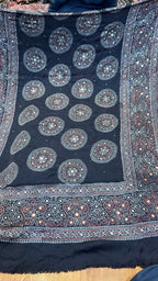 Organic Natural Dying Block Print Dopatay With Mukash Korean Shamooz Pay