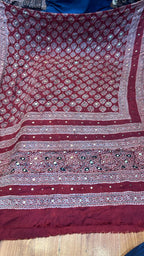 Organic Natural Dying Block Print Dopatay With Mukash Korean Shamooz Pay