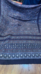 Organic Natural Dying Block Print Dopatay With Mukash Korean Shamooz Pay