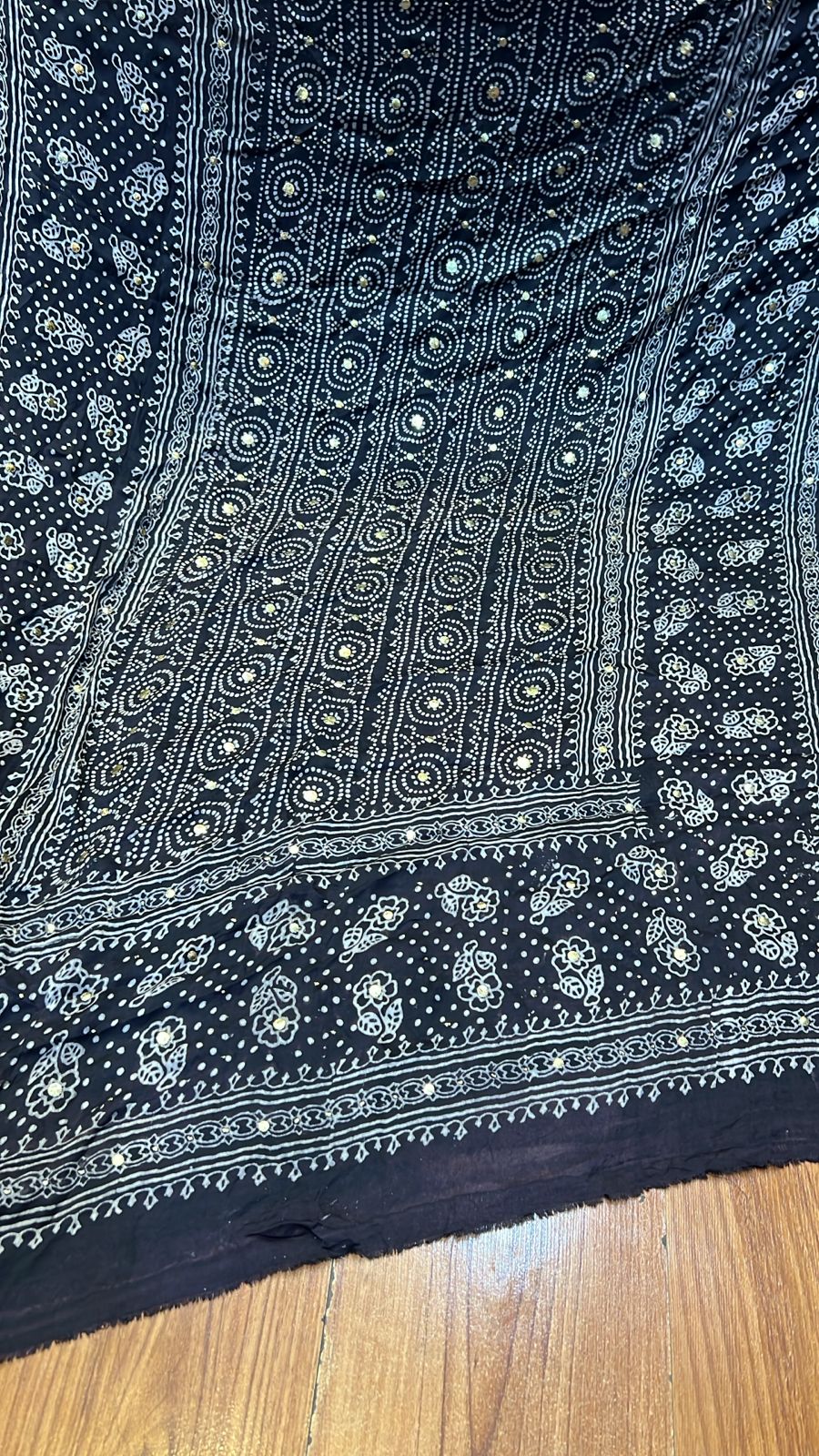 Organic Natural Dying Block Print Dopatay With Mukash Korean Shamooz Pay