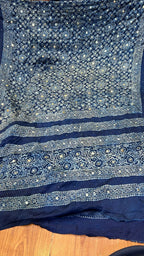 Organic Natural Dying Block Print Dopatay With Mukash Korean Shamooz Pay