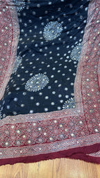 Organic Natural Dying Block Print Dopatay With Mukash Korean Shamooz Pay