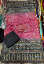 Chundri Two Tone Duptta Fabric Silk With Plain Silk Suit 3 Pcs