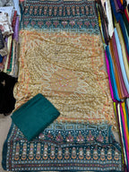 Chundri Two Tone Duptta Fabric Silk With Plain Silk Suit 3 Pcs