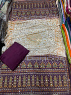 Chundri Two Tone Duptta Fabric Silk With Plain Silk Suit 3 Pcs