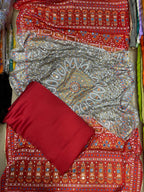 Chundri Two Tone Duptta Fabric Silk With Plain Silk Suit 3 Pcs