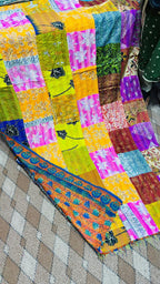 Indian Kantha Duppata  Reversible Both Side