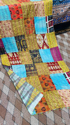 Indian Kantha Duppata  Reversible Both Side