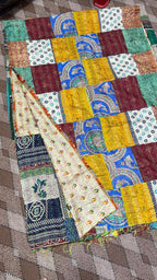 Indian Kantha Duppata  Reversible Both Side