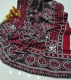 Hand Made Beautiful Ajrak Print Shawls