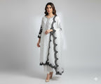 New Pure Chiffon Handwork Neckline Shirt with Embroidered Dupatta 3 Pcs