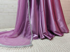 Ready To Wear Lavender Crinkle Chiffon With Premium Silk 3 Pcs