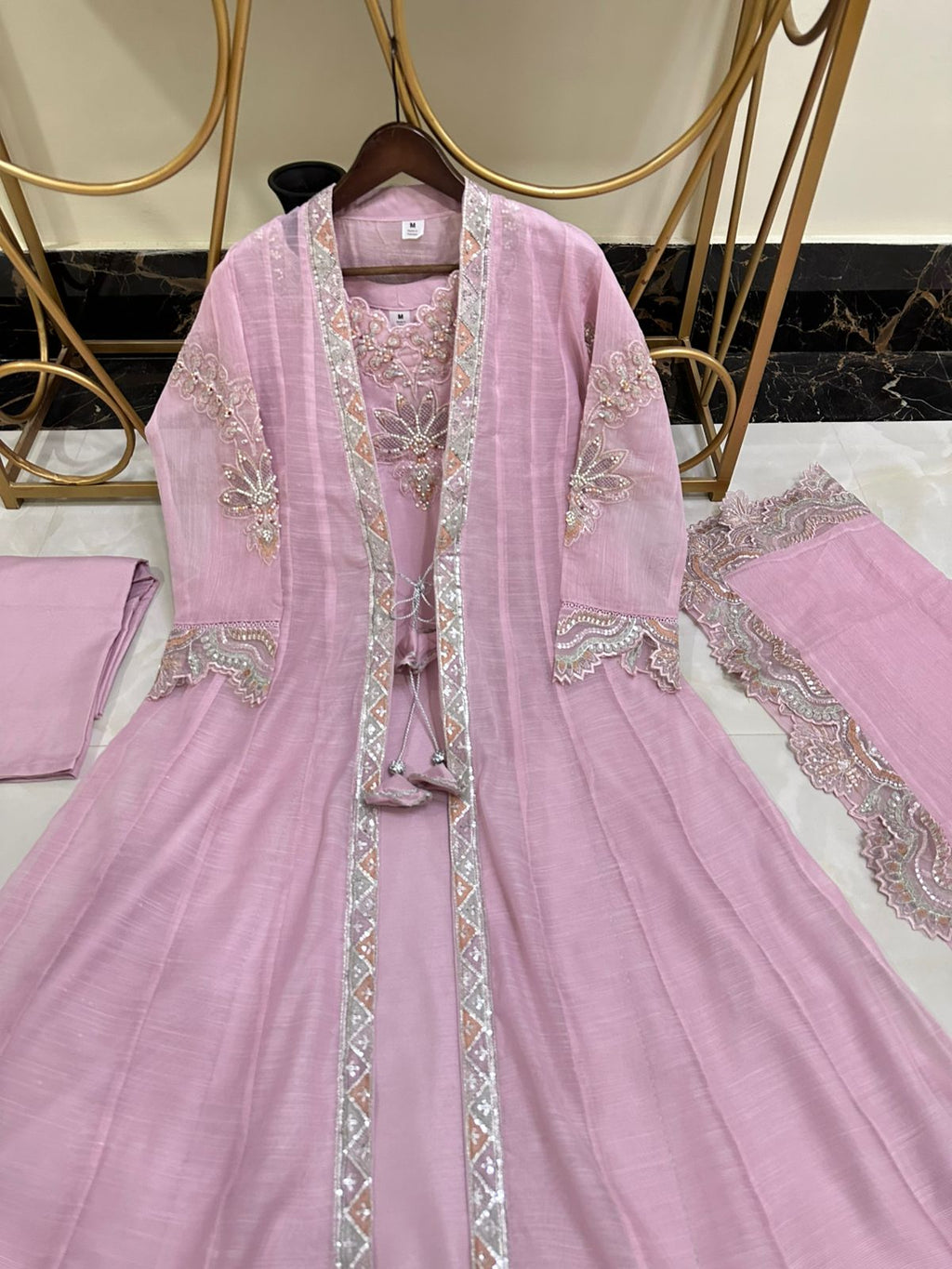 New Pure Khaddi Organza Handwork 4Pcs