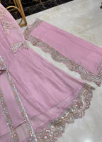 New Pure Khaddi Organza Handwork 4Pcs