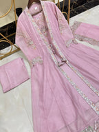 New Pure Khaddi Organza Handwork 4Pcs