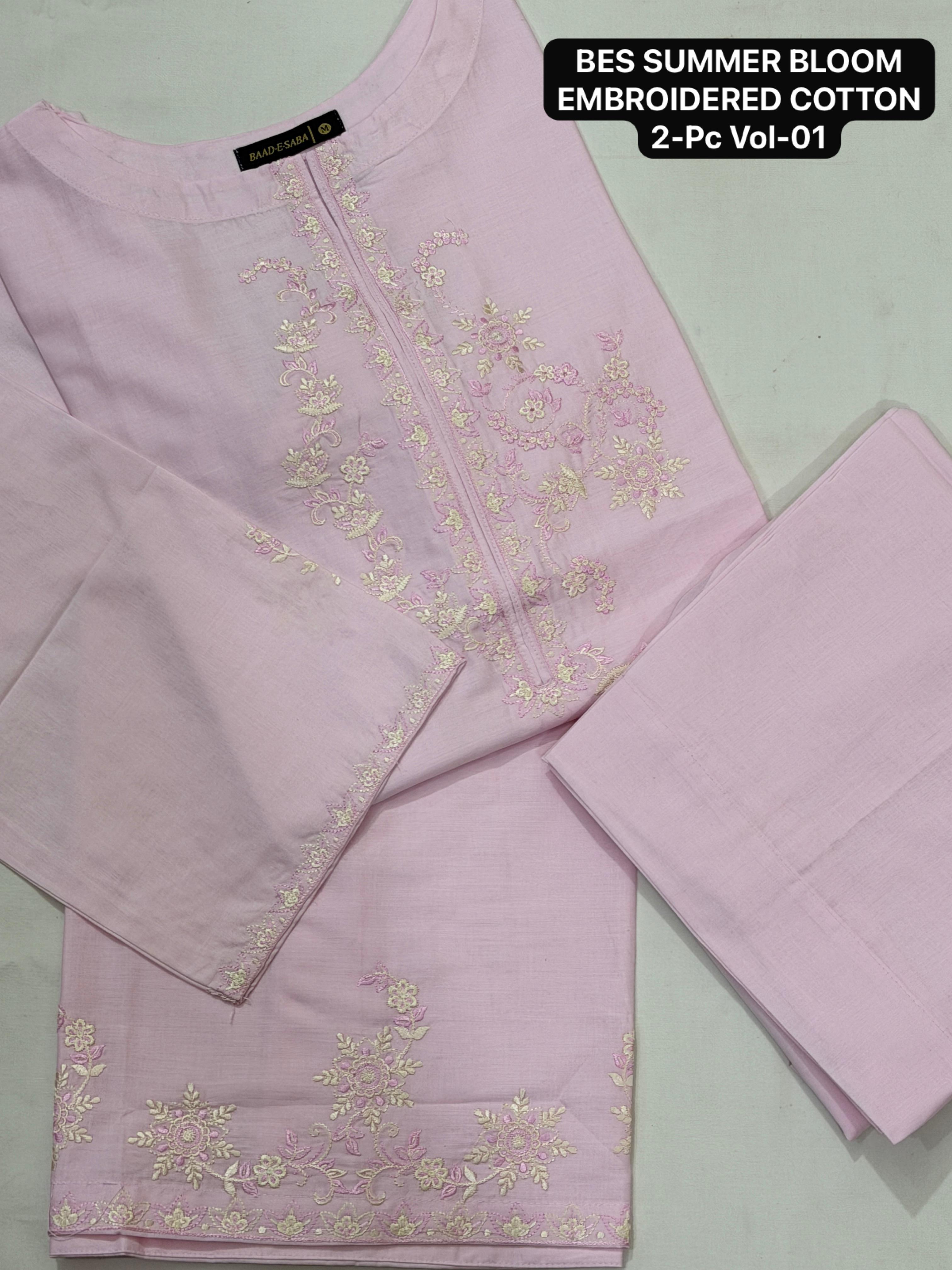 BAAD E SABA SUMMER BLOOM VOL 01 EMBROIDERED SUMMER COTTON 2-PC