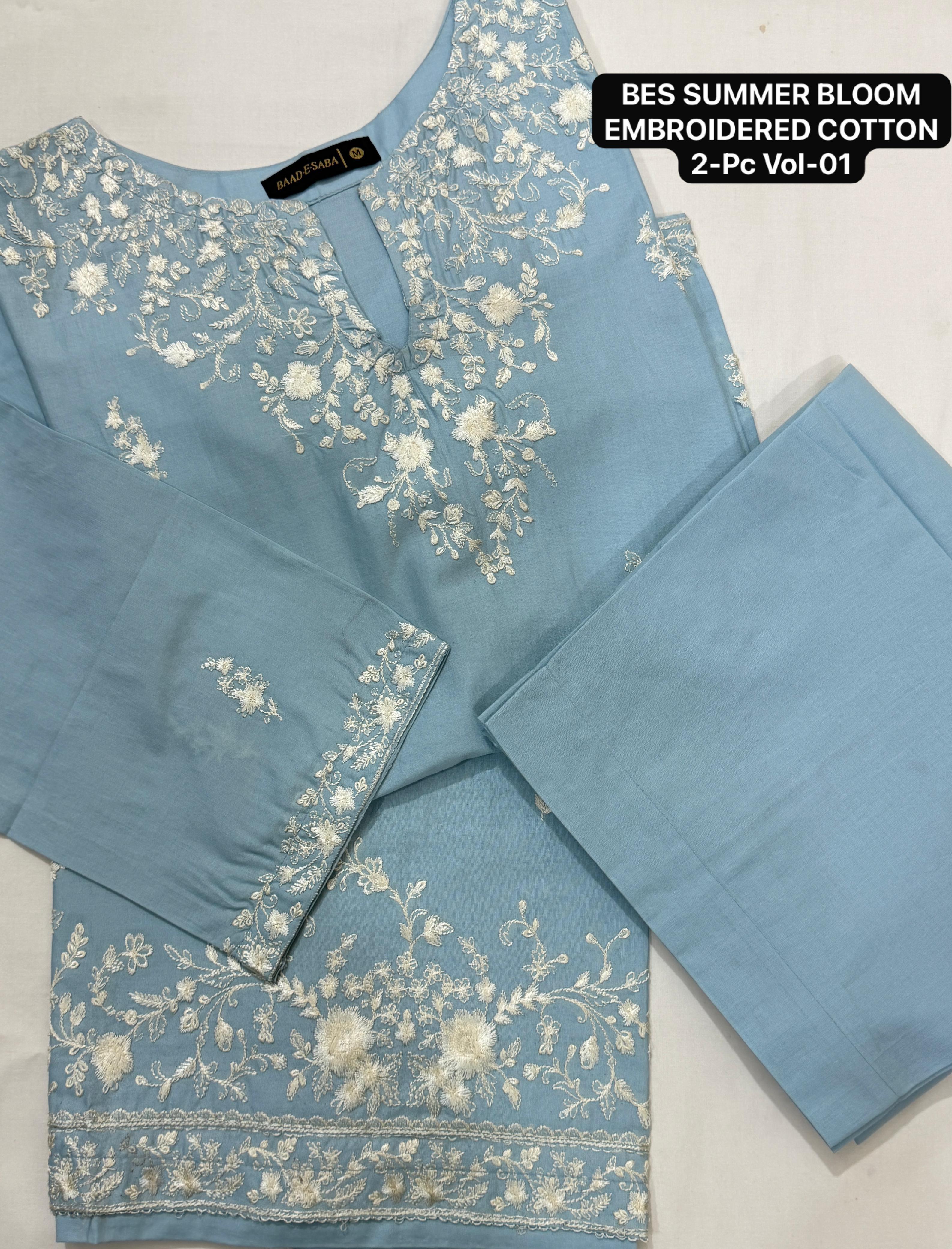 BAAD E SABA SUMMER BLOOM VOL 01 EMBROIDERED SUMMER COTTON 2-PC