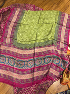 Shamose Silk Discharge Block Print