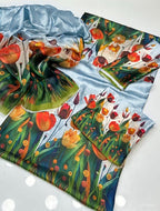 NEW ARRIVAL 3 PCS SILKY SUIT WITH AIRLINE SHIRT