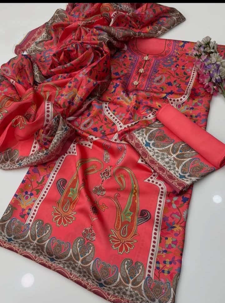 NEW ARRIVAL 3 PCS SILKY SUIT WITH AIRLINE SHIRT