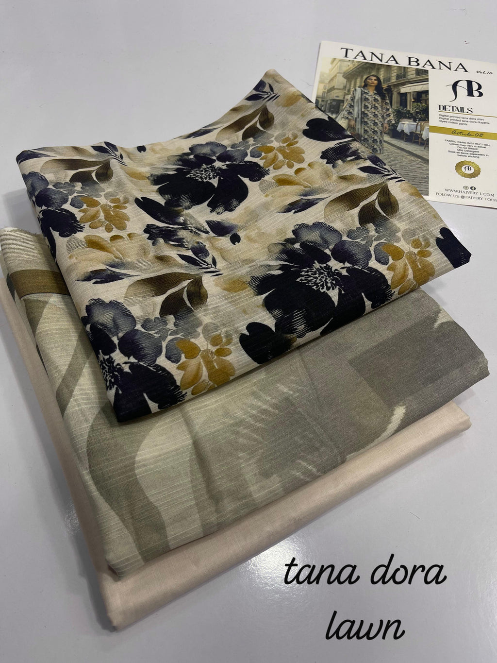 Tana Dorra Vol 1 Lawn 3 Pcs