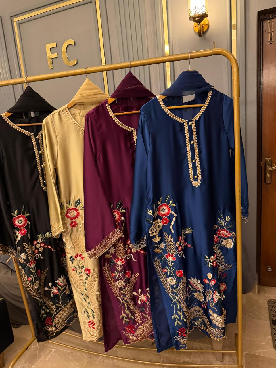 Chinasilk Heavy Embroidery Stiched 3 Pcs