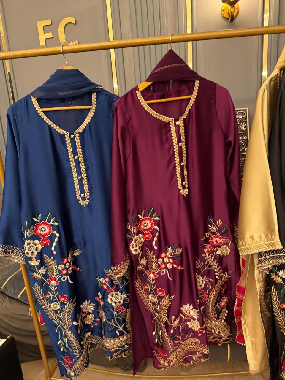 Chinasilk Heavy Embroidery Stiched 3 Pcs