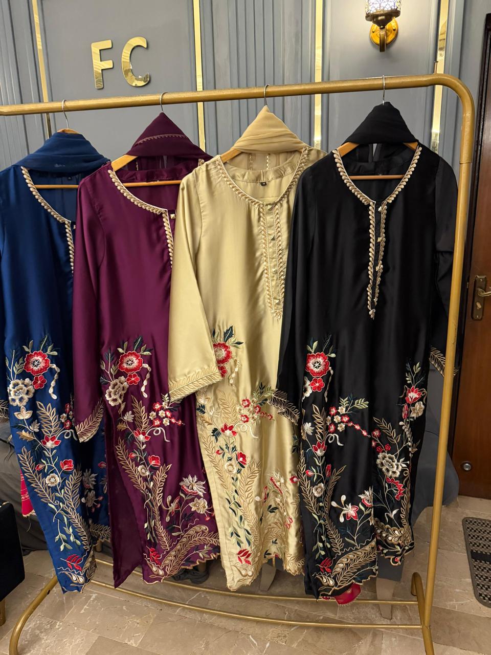 Chinasilk Heavy Embroidery Stiched 3 Pcs