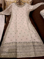 Elegant Chiffon Heavy Sequence, Pearl  Stone Work 3 Pcs