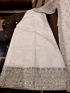 Elegant Chiffon Heavy Sequence, Pearl  Stone Work 3 Pcs