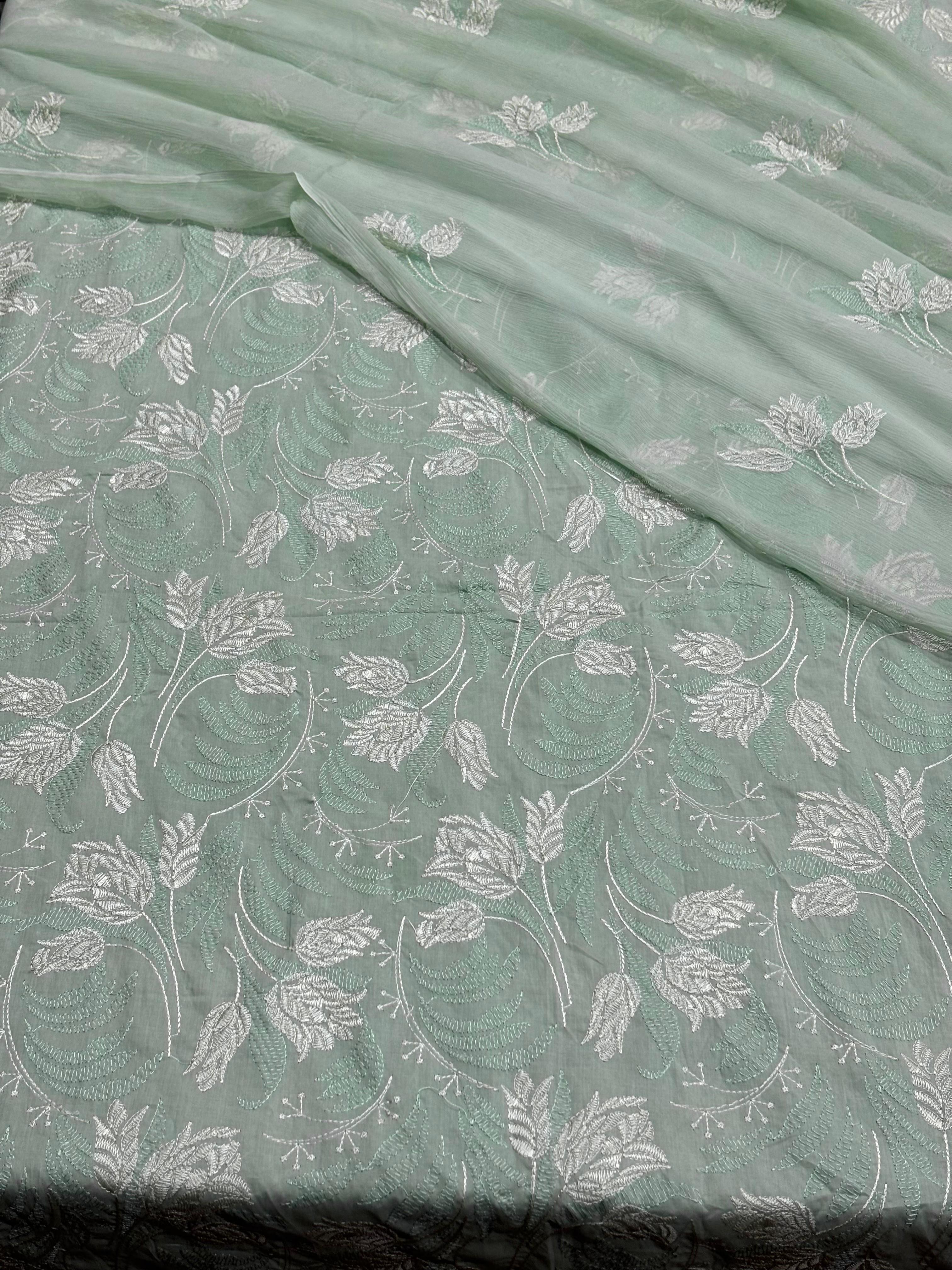 Lawn Dress With Pure Chiffon Dupatta