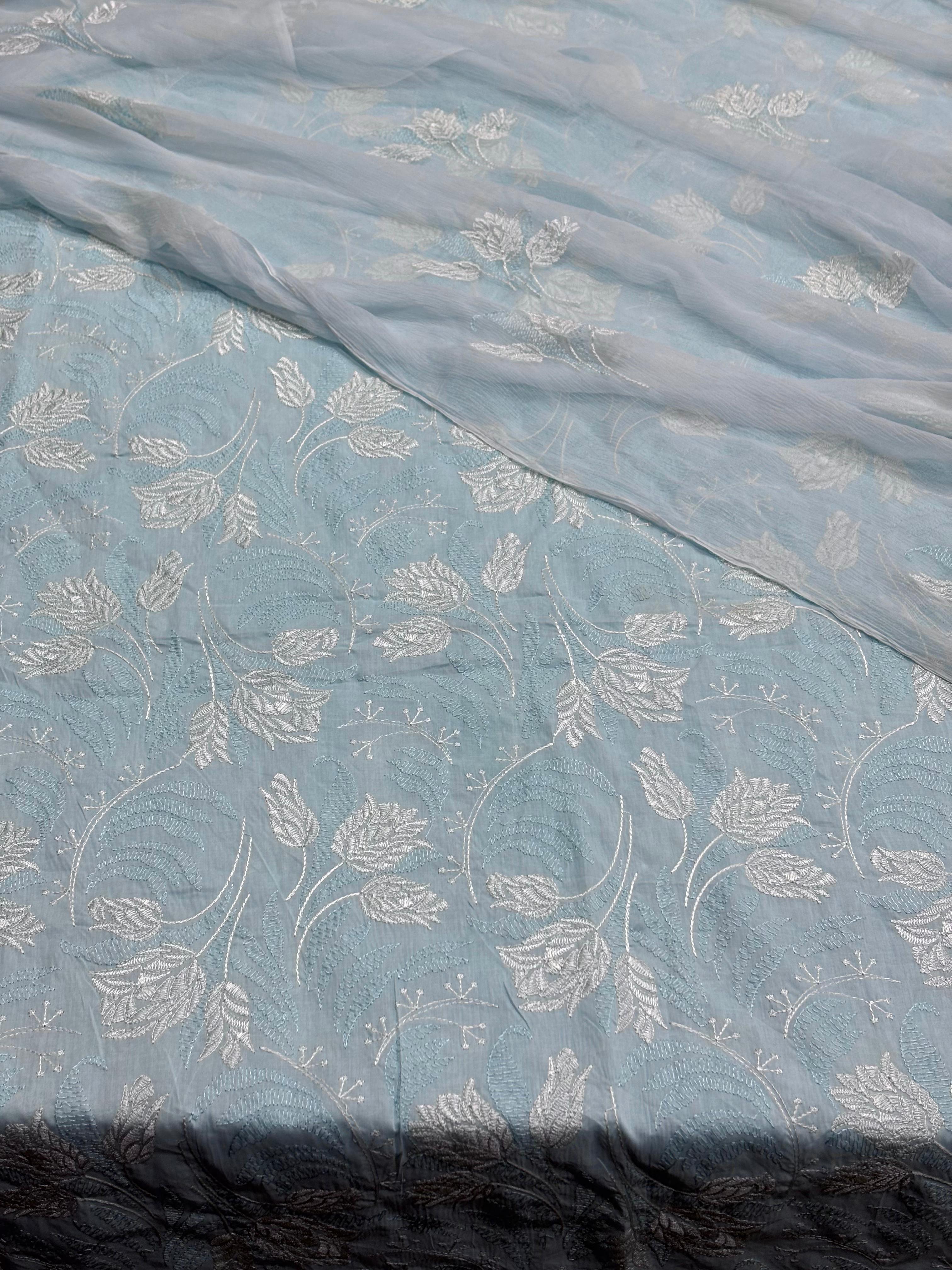 Lawn Dress With Pure Chiffon Dupatta