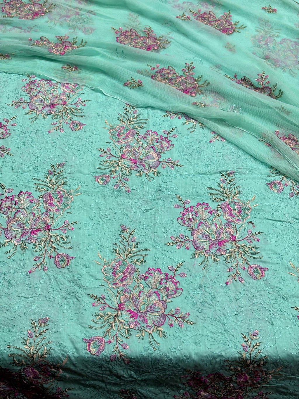 Lawn Dress With Pure Chiffon Dupatta