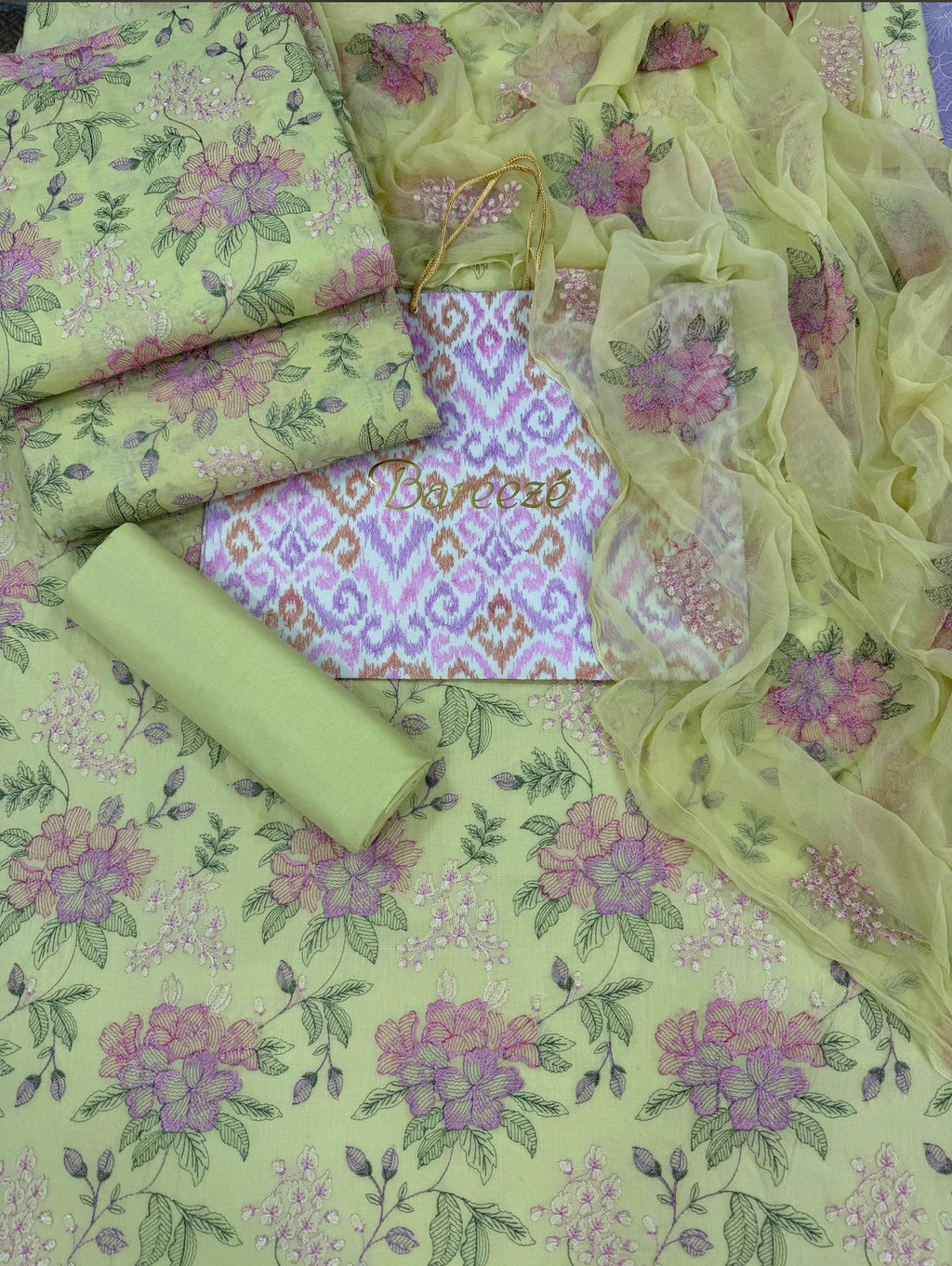 Lawn Dress With Pure Chiffon Dupatta