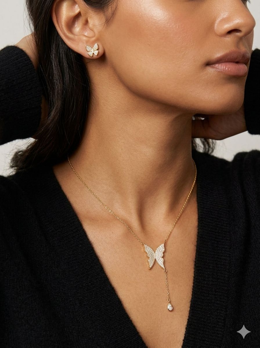 Premium Quality Zircon Locket Set With Chain