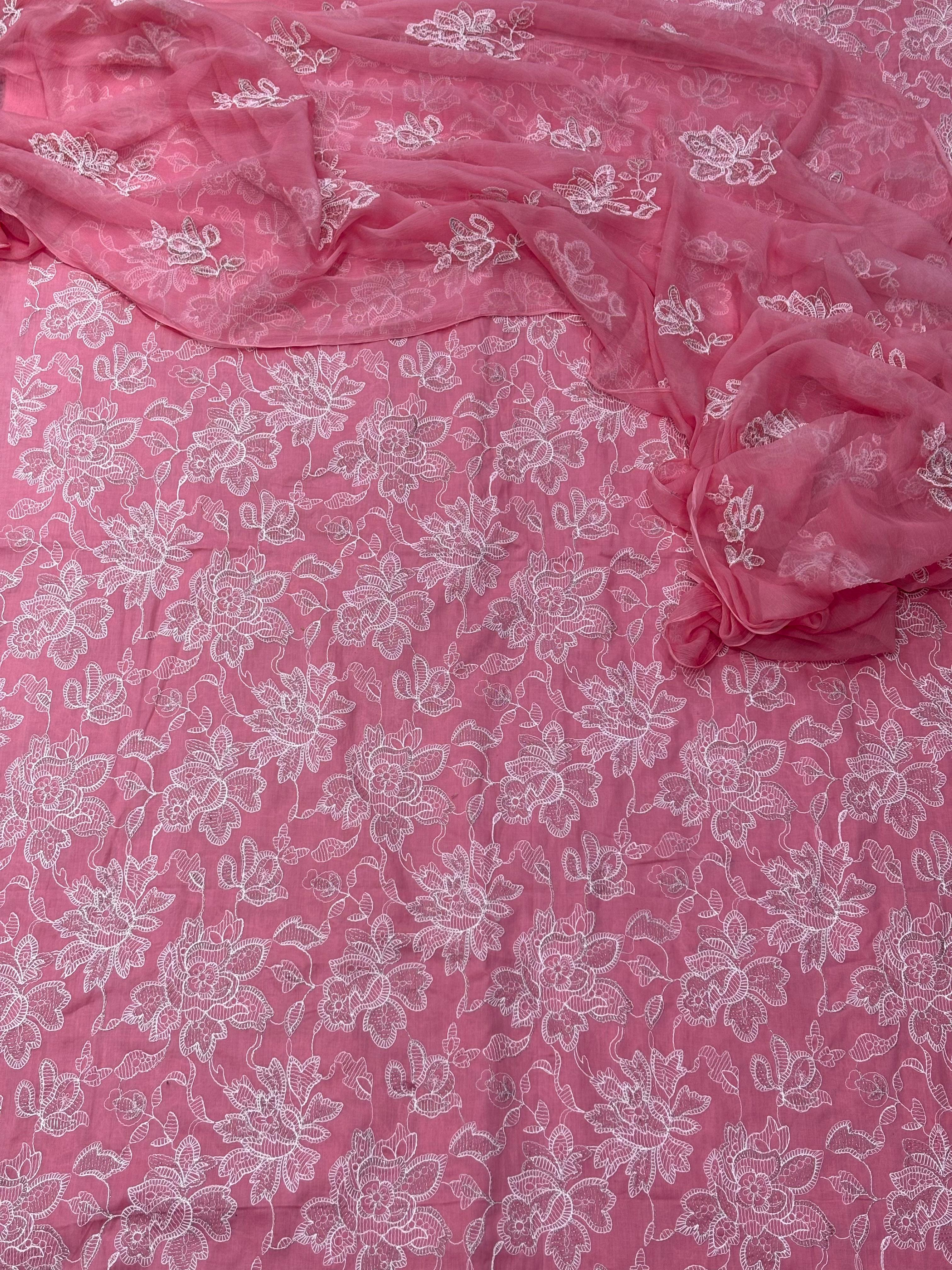 Lawn Dress With Pure Chiffon Dupatta